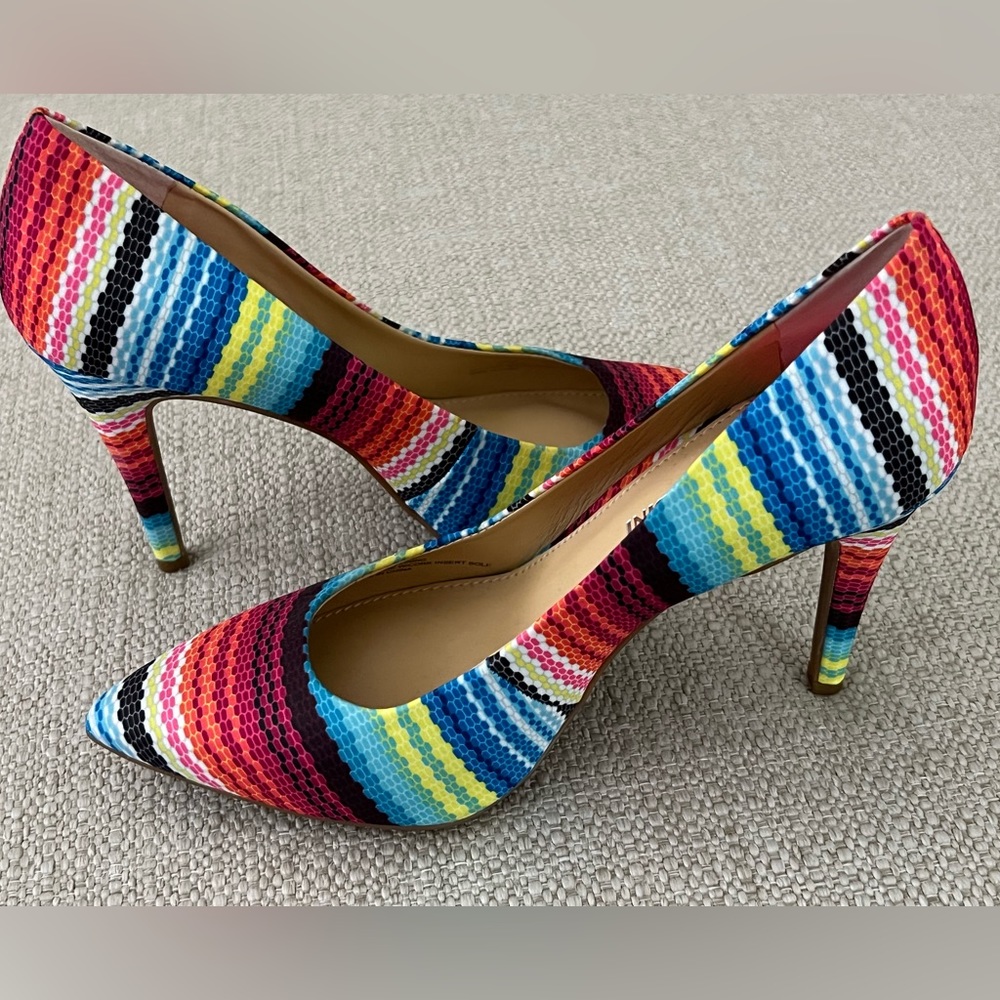 Sexy shoes. Gianni Bini colorful heels size 7. Only worn once for a few hours.